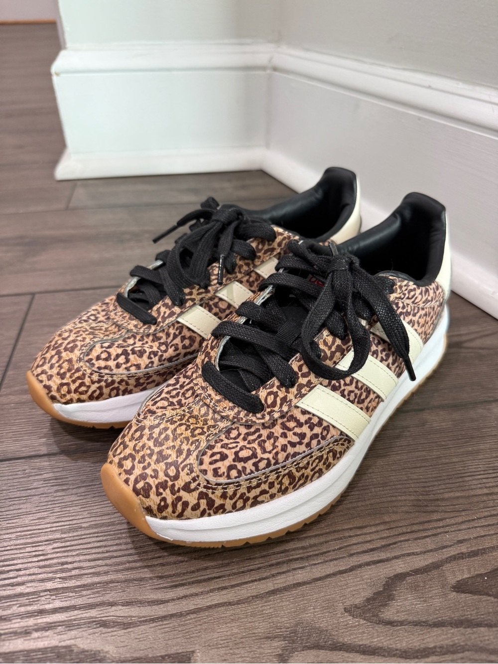 adidas Cloudfoam Comfort Leopard Print Sneakers